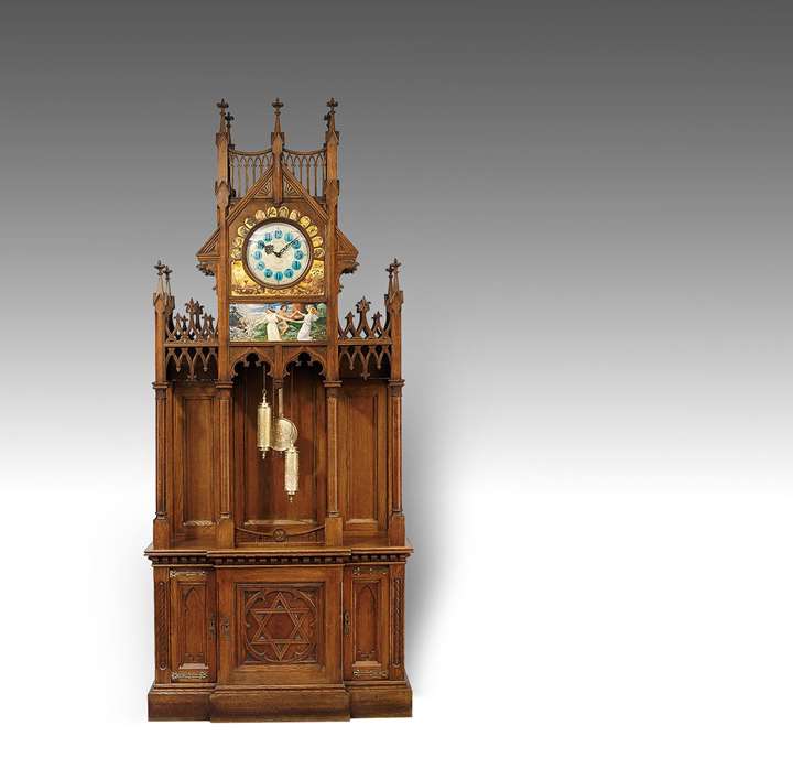 LARGE NEO-GOTHIC HALL CLOCK